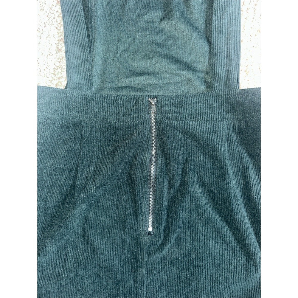 Womens Lulus Mini Corduroy Overall Dress Green Small EUC - Picture 5 of 7